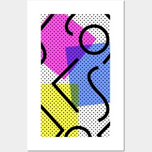 Fun Memphis styled design Posters and Art